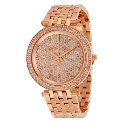 michael kors darci pavé rose gold watch|darci rose gold tone watch.